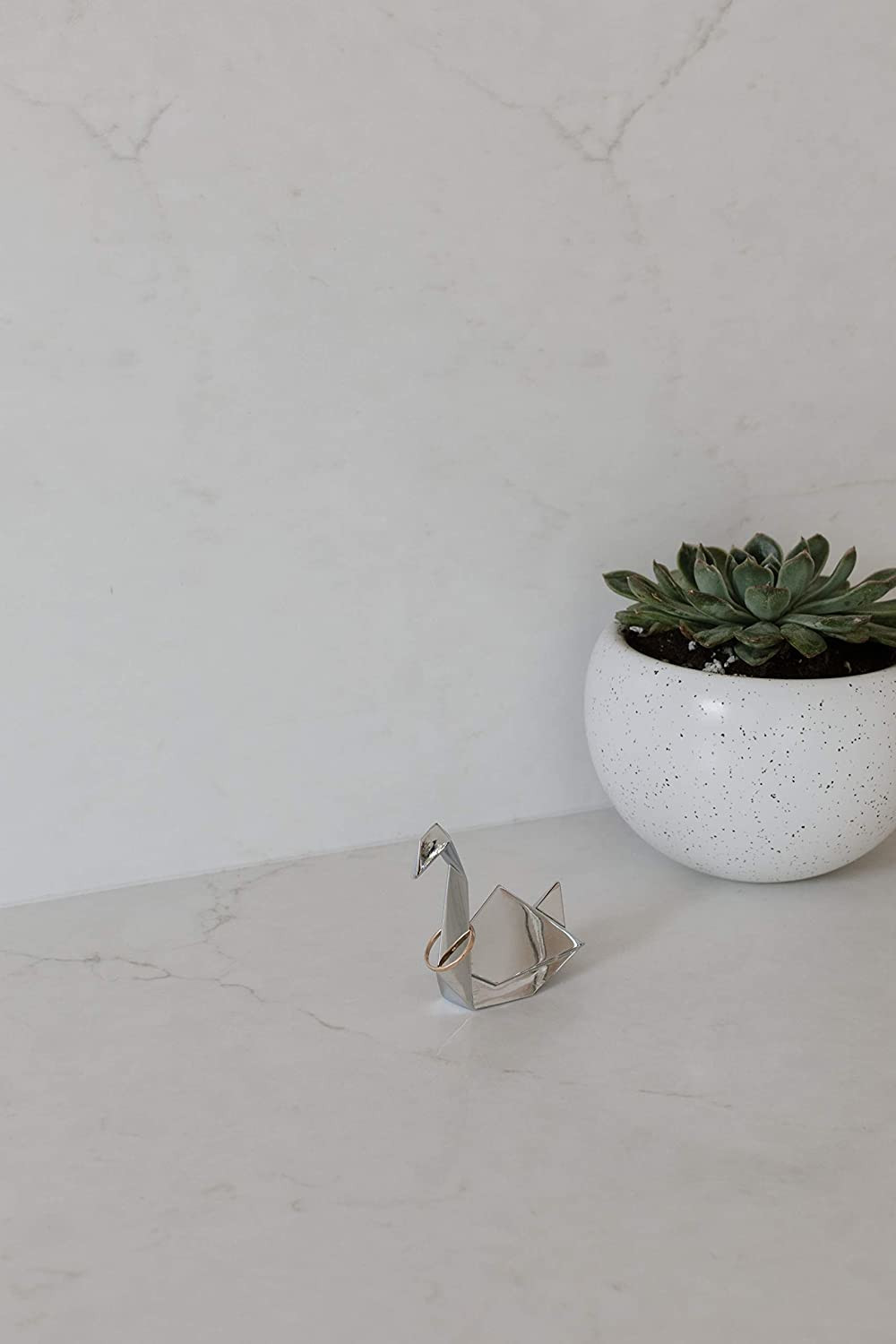 Θήκη δαχτυλιδιών Origami Swan