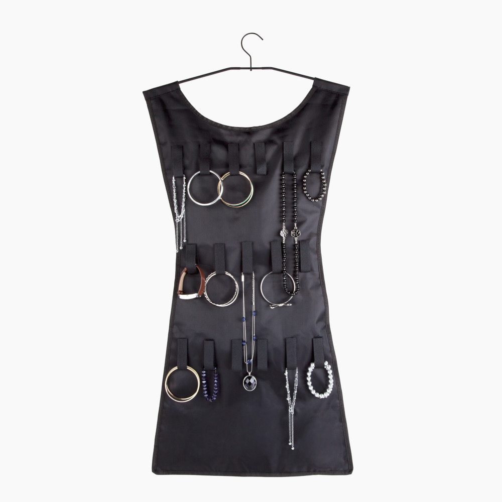 Κρεμάστρα Κοσμημάτων Υφασμάτινη Μαύρη Little Black Dress