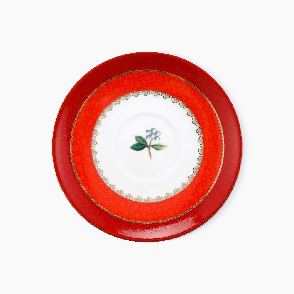 Φλυτζάνι και πιατάκι για Cappuccino Blushing Birds Red