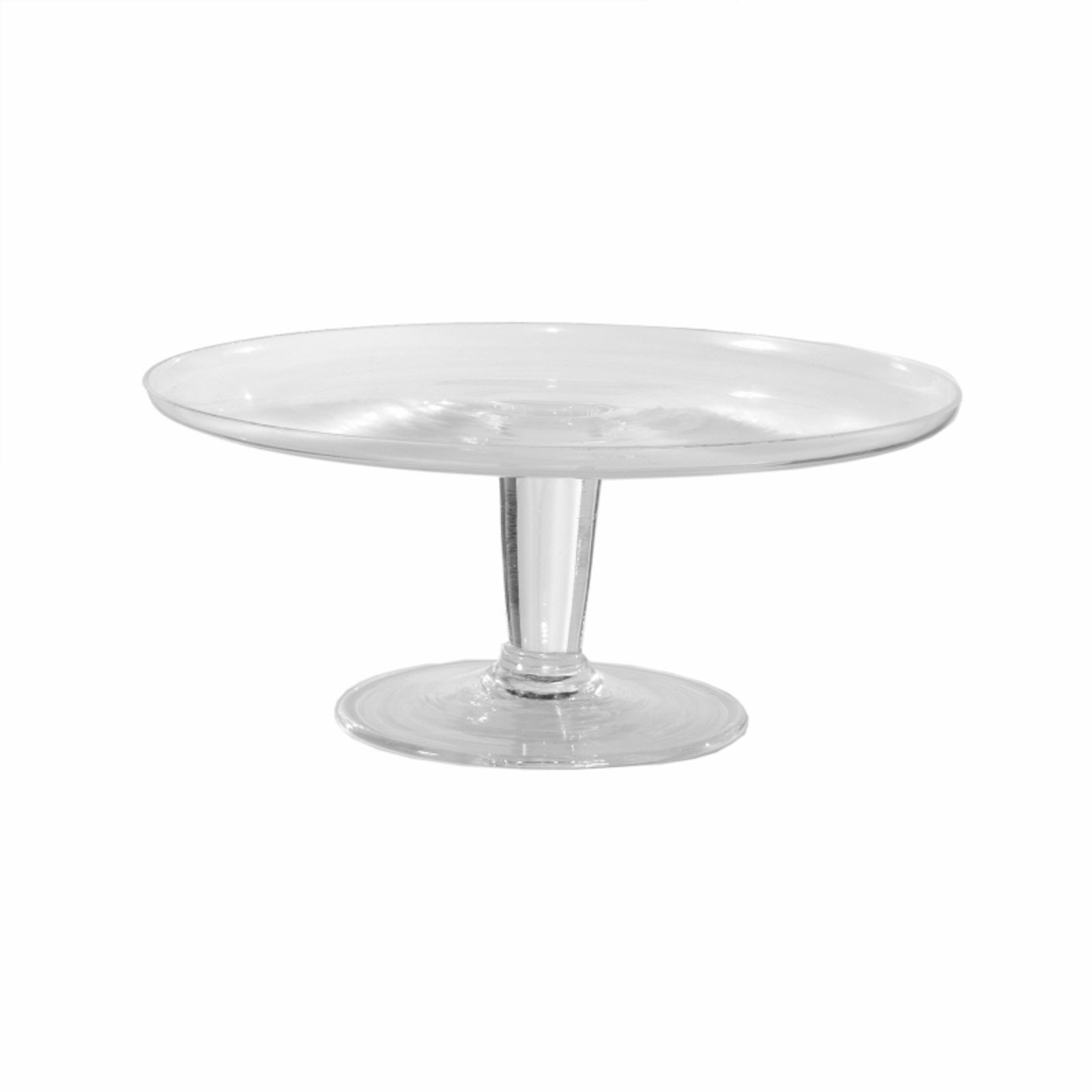 Supergreens Πιατέλα Κέικ Γυάλινη Διάφανη 25x25x12 εκ.