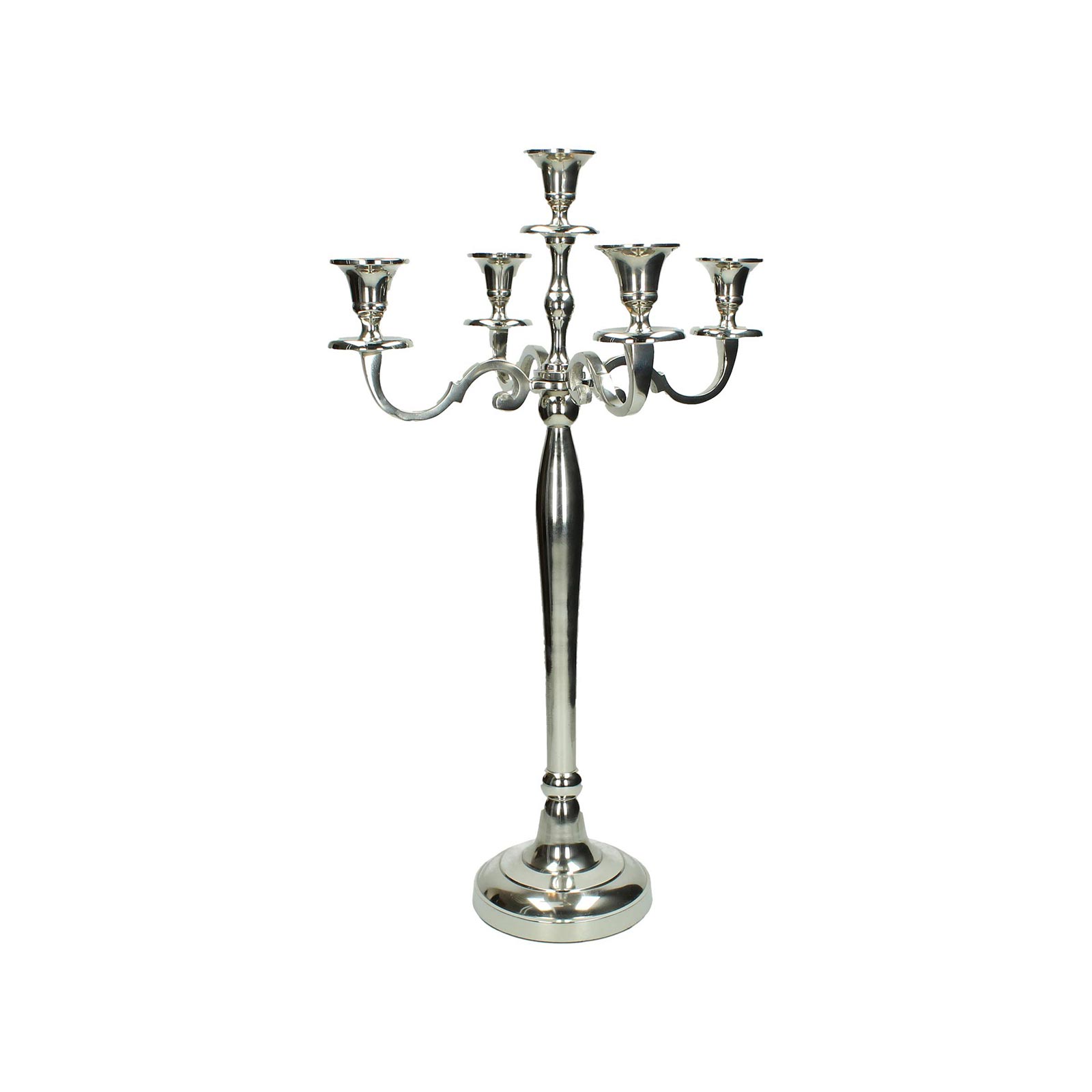 Supergreens Κηροπήγιο Αλουμινένιο Ασημί 35x35x60 εκ.