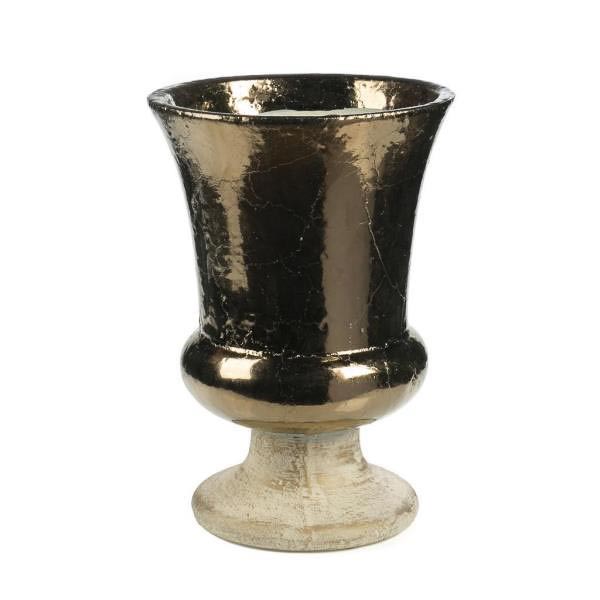 Supergreens Βάζο Κεραμικό Gold 34,5 εκ.