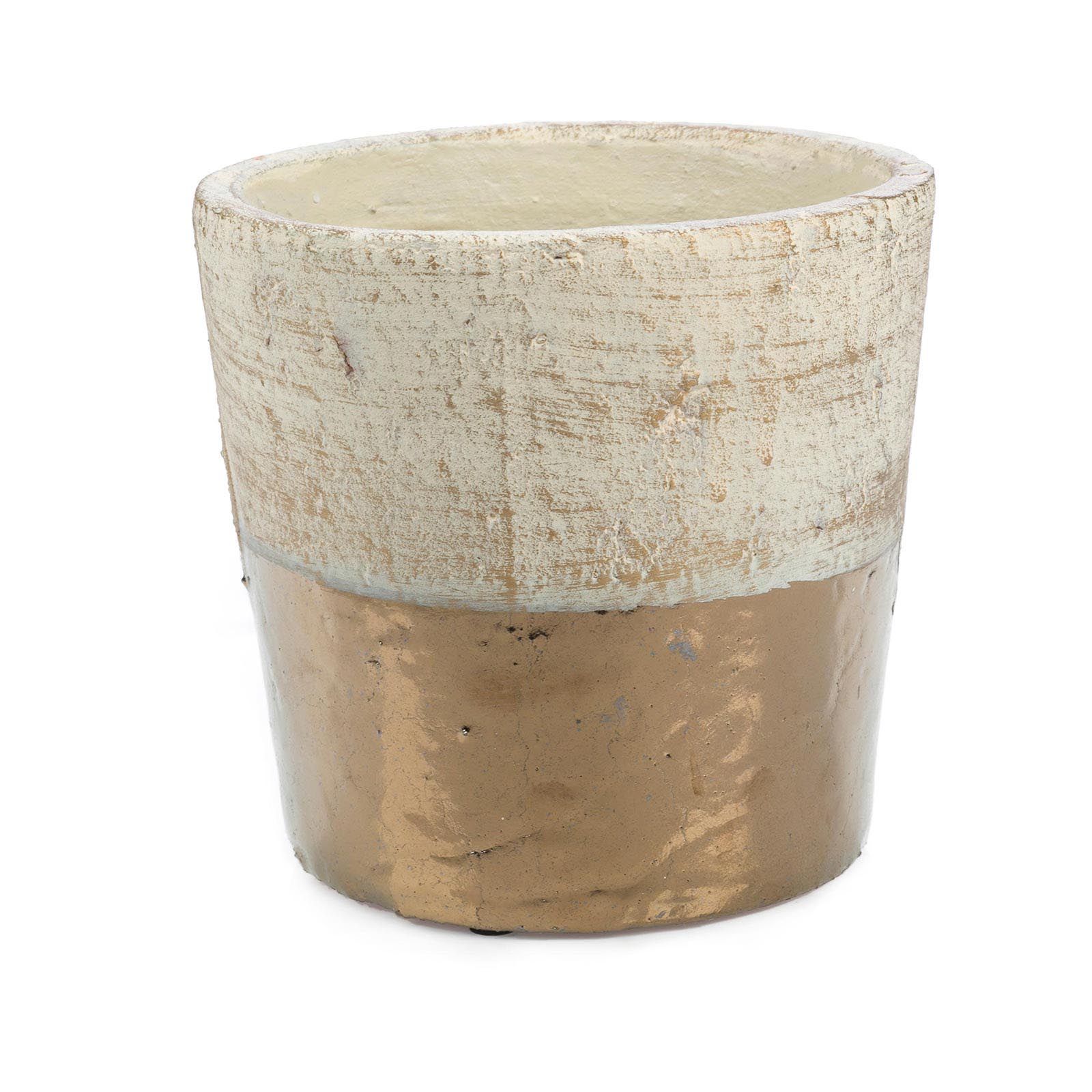 Supergreens Βάζο Κεραμικό Gold 15 εκ.