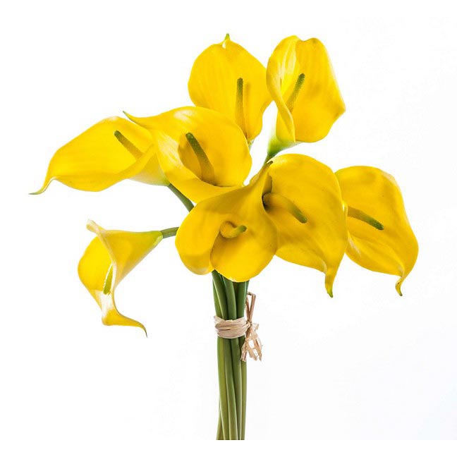 Supergreens Τεχνητό Μπουκέτο Κάλλα Κίτρινο.