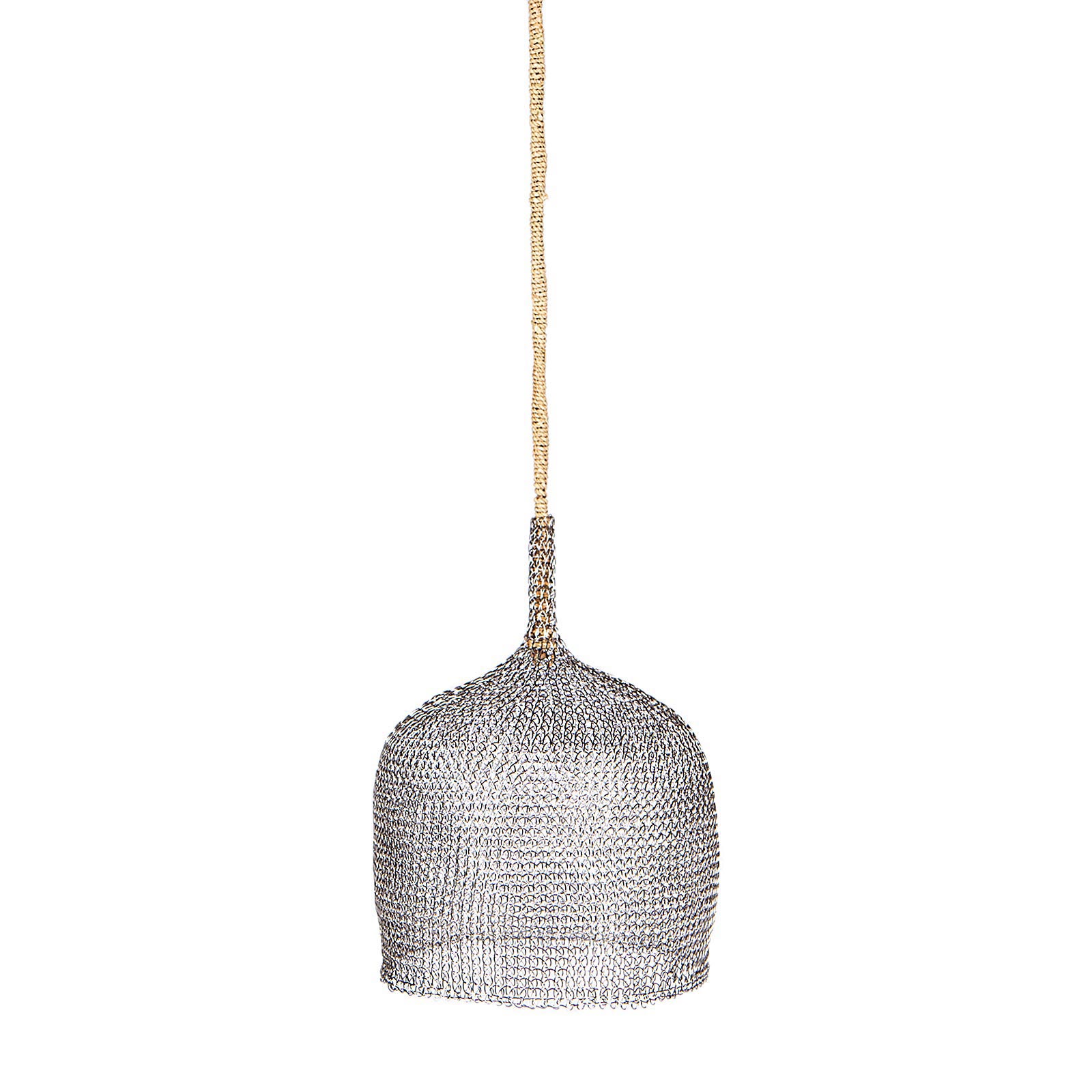 Supergreens Φωτιστικό Οροφής Συρμάτινο Ασημί 15x15 εκ.