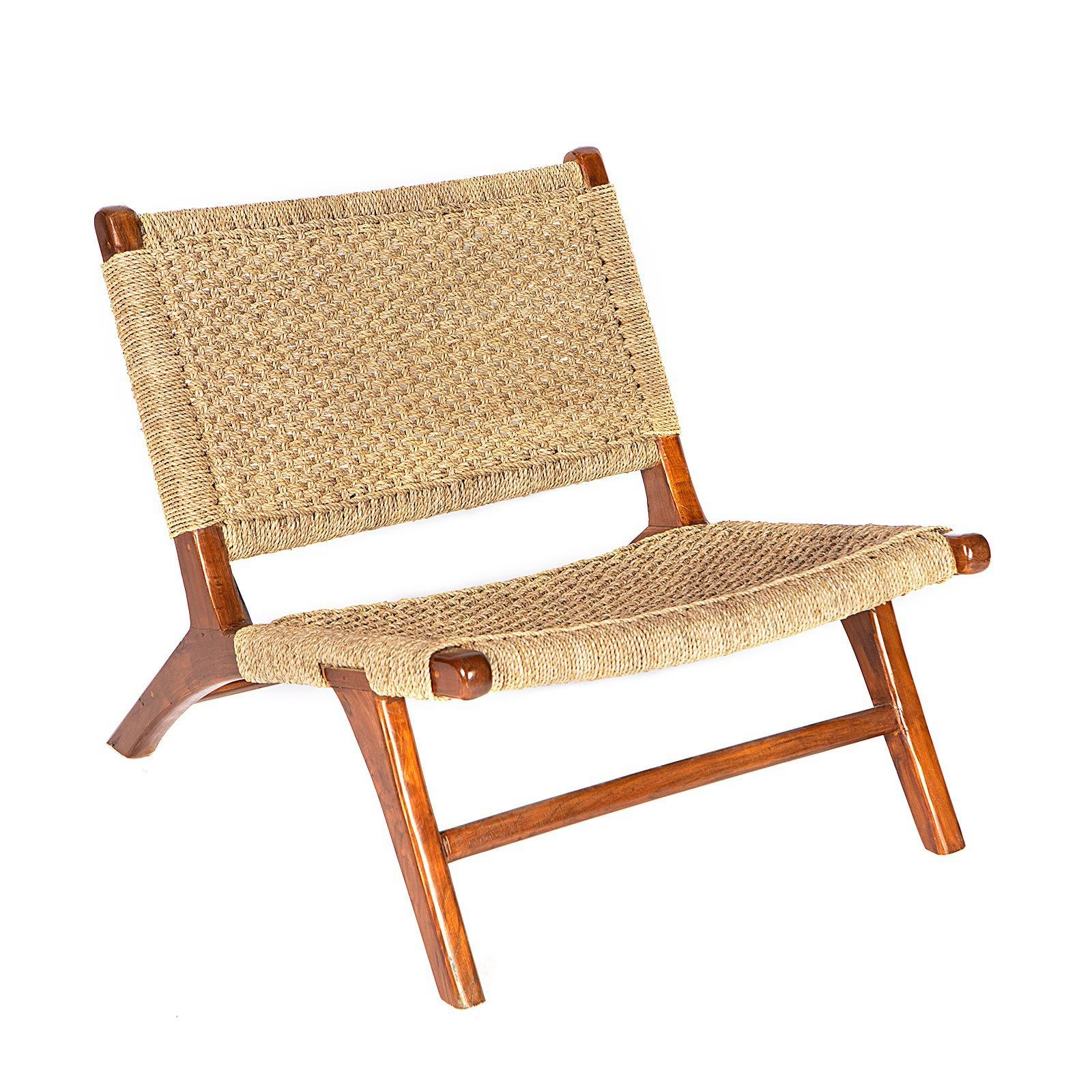 Supergreens Καρέκλα Teak Πλεκτή Φυσική 87x70x70 εκ.