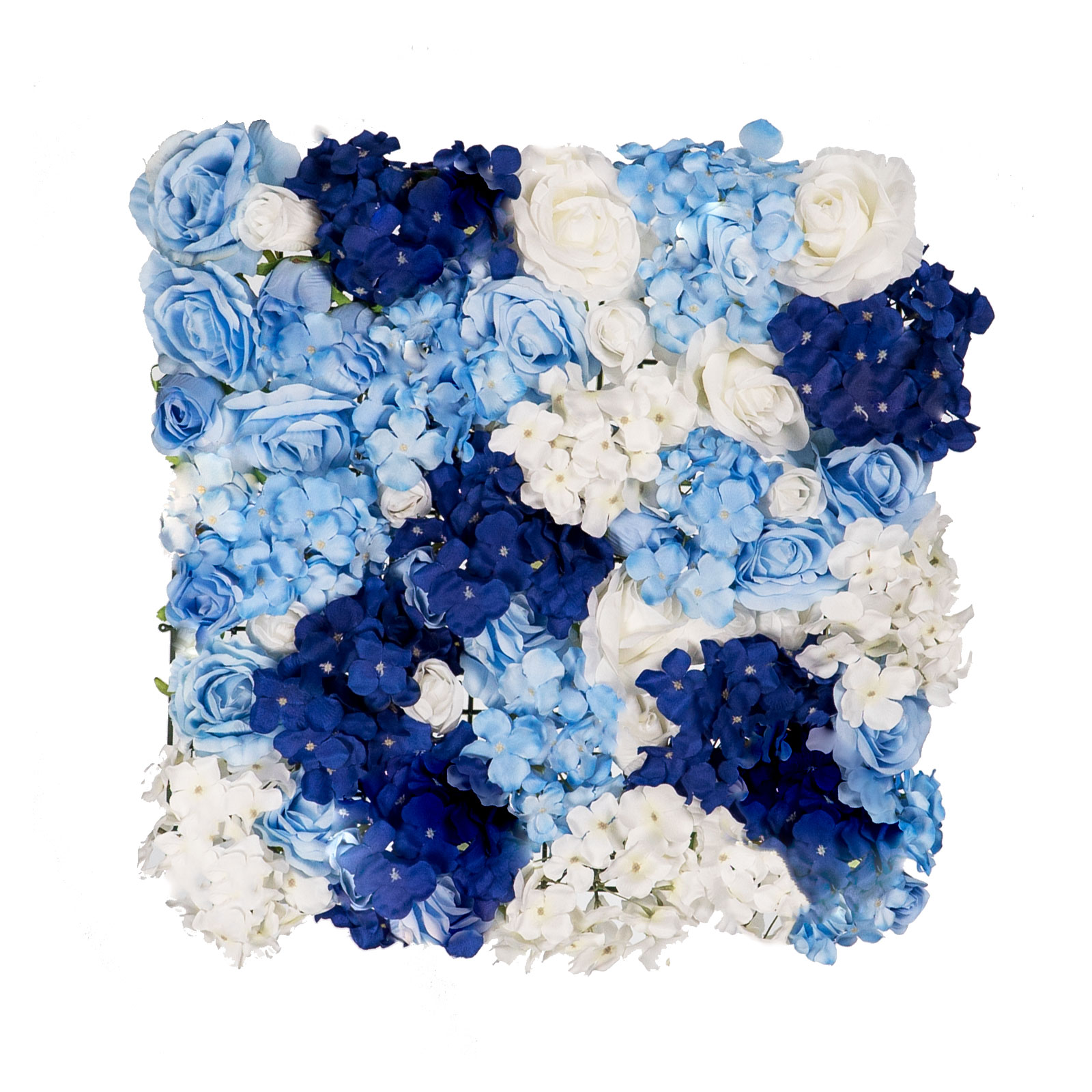 Supergreens Τεχνητή Φυλλωσιά Τριαντάφυλλο με Ορτανσία Γαλάζια 50Χ50 εκ.