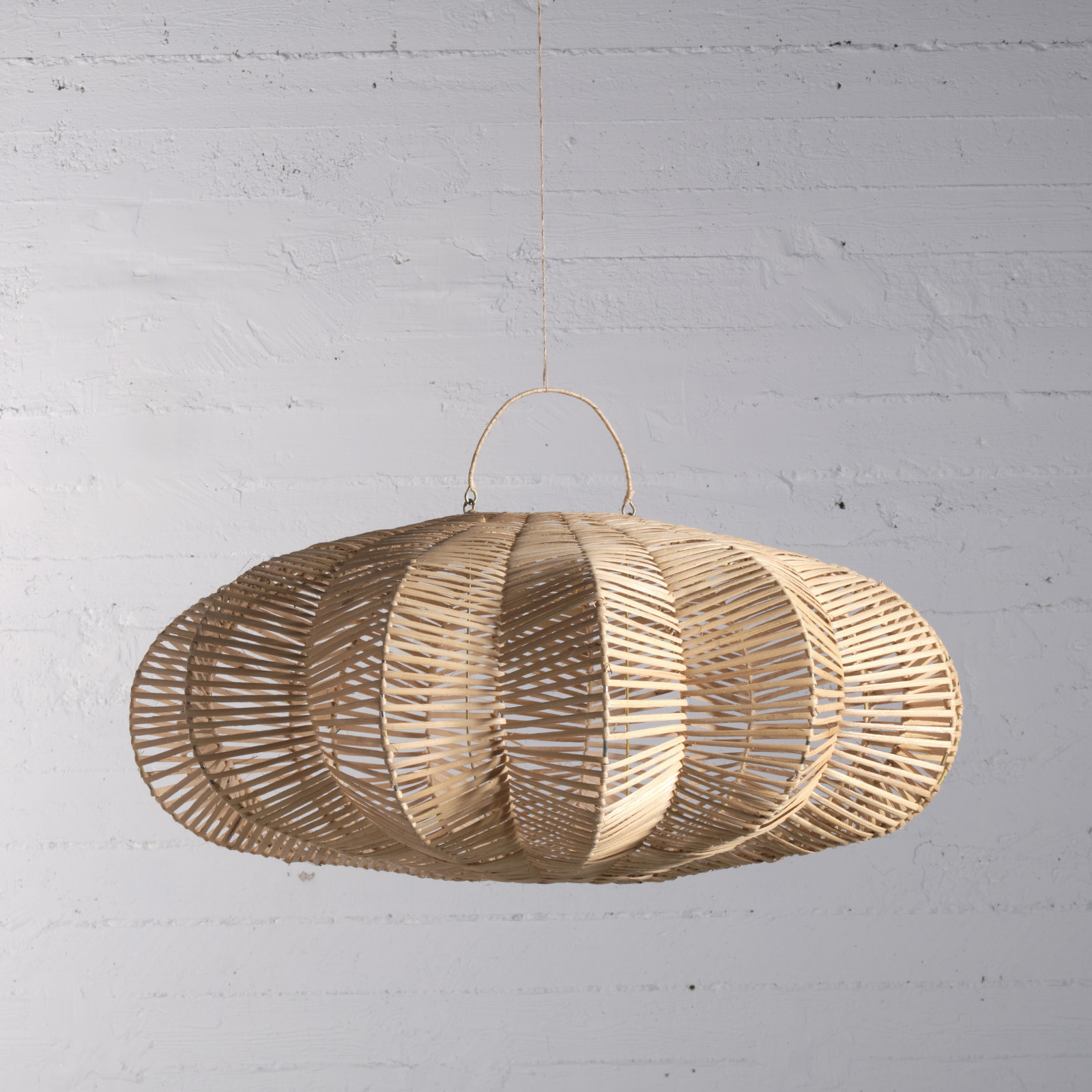 Supergreens Φωτιστικό Οροφής Ρατάν "Flower" Χωρίς Ντουί 70x70x35 εκ.