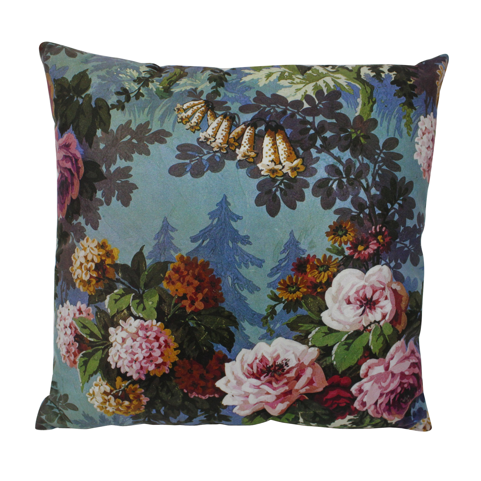 Supergreens Μαξιλάρι Βελούδινο Floral 45x45 εκ.