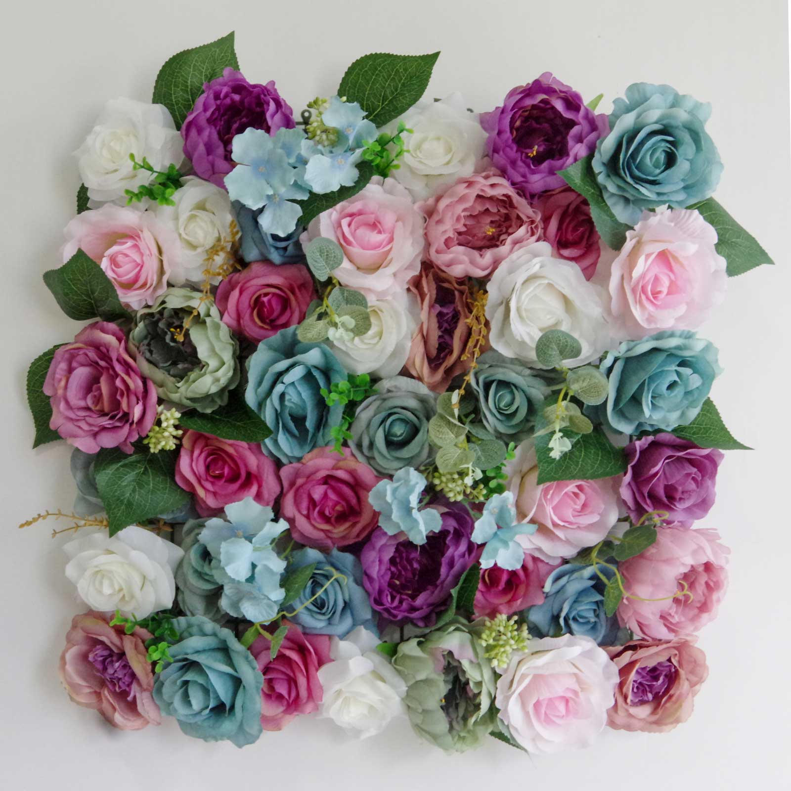 Supergreens Τεχνητή Φυλλωσιά Τριαντάφυλλο με Παιώνια Γαλάζια 50Χ50 εκ.