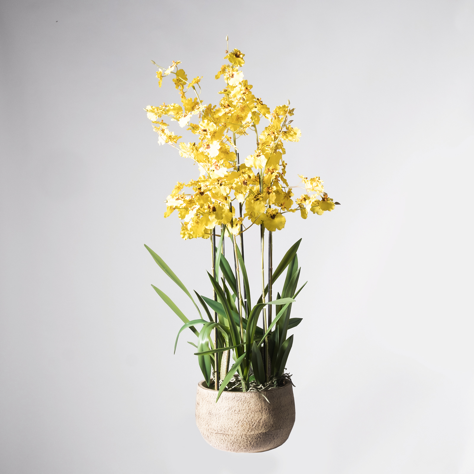 Supergreens Τεχνητό Φυτό Ορχιδέα Oncidium Κίτρινη  με Κασπώ 90 εκ.