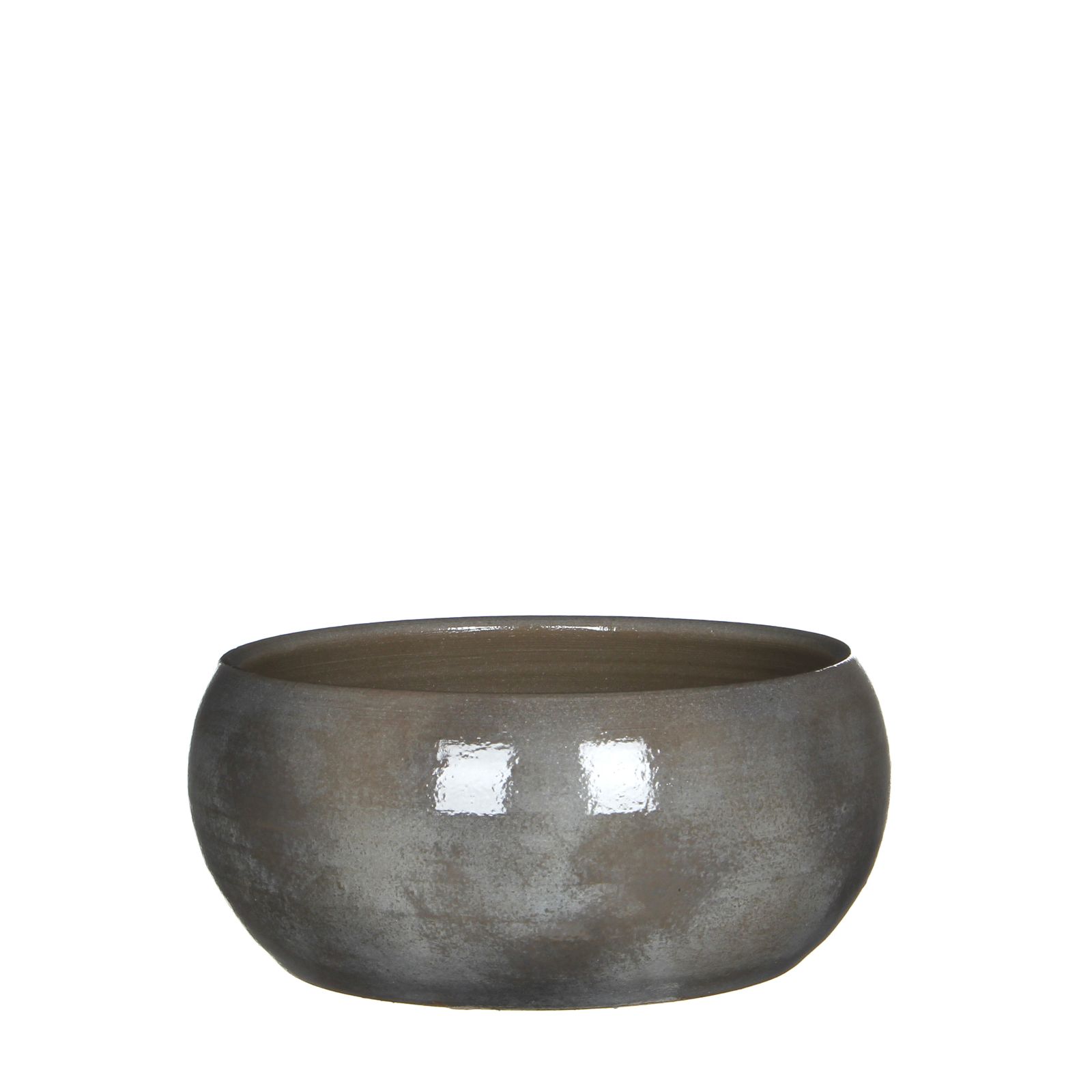 Supergreens Κασπώ Τερακότα Γυαλιστερό Γκρι 28x28x12 εκ.