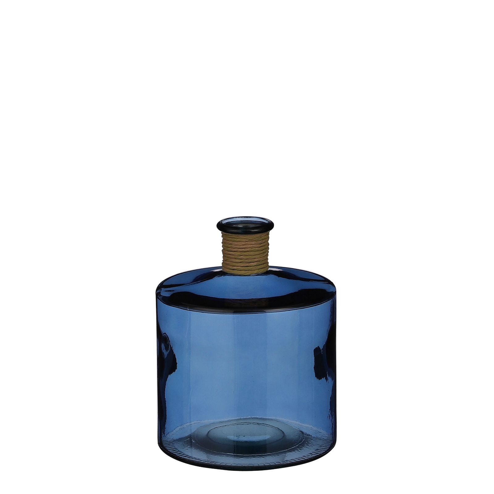 Supergreens Βάζο Γυάλινο Διάφανο Μπλε 21x21x26 εκ.