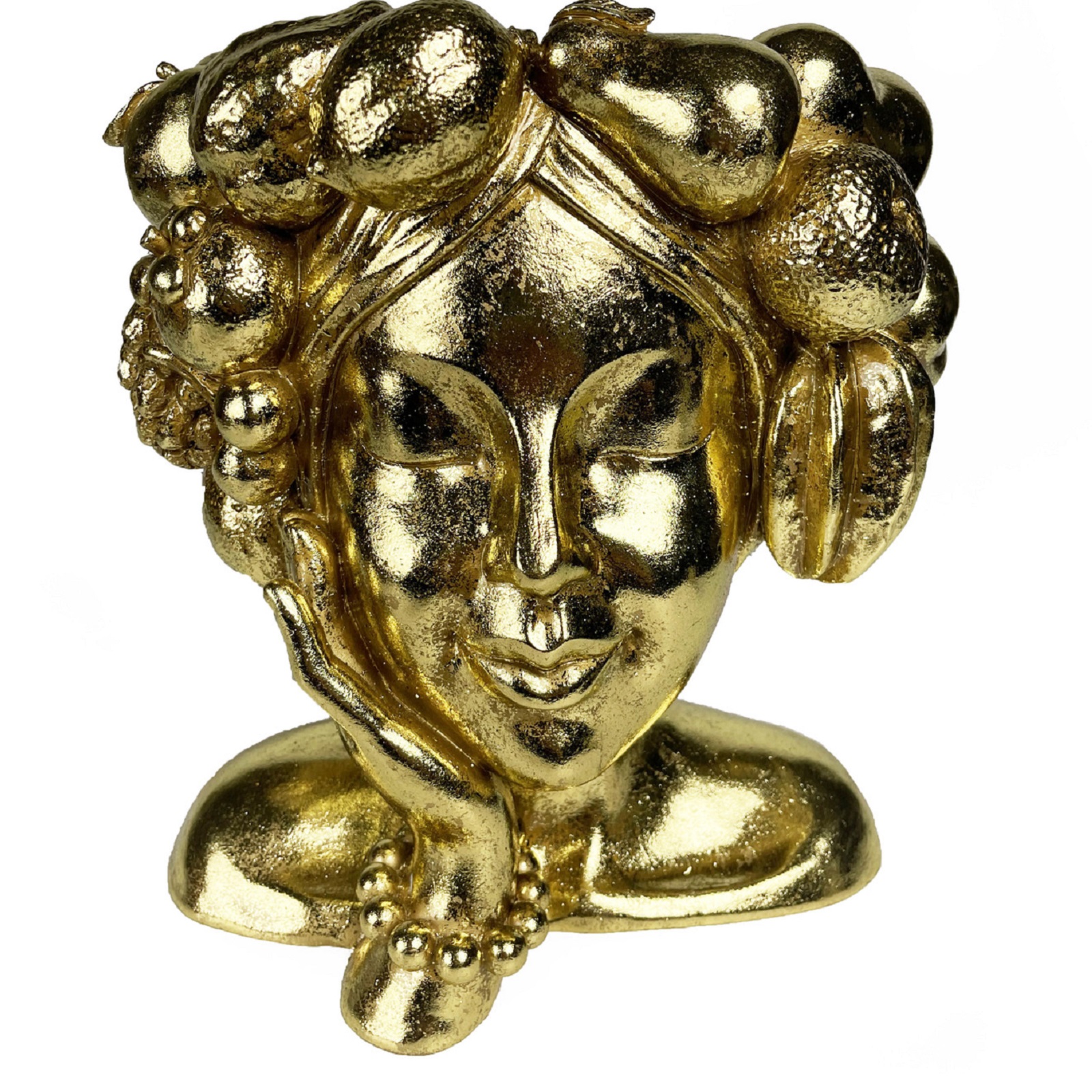 Supergreens Κασπώ Κεραμικό Γυναικεία Φιγούρα Χρυσό 26,5x20x20 εκ.