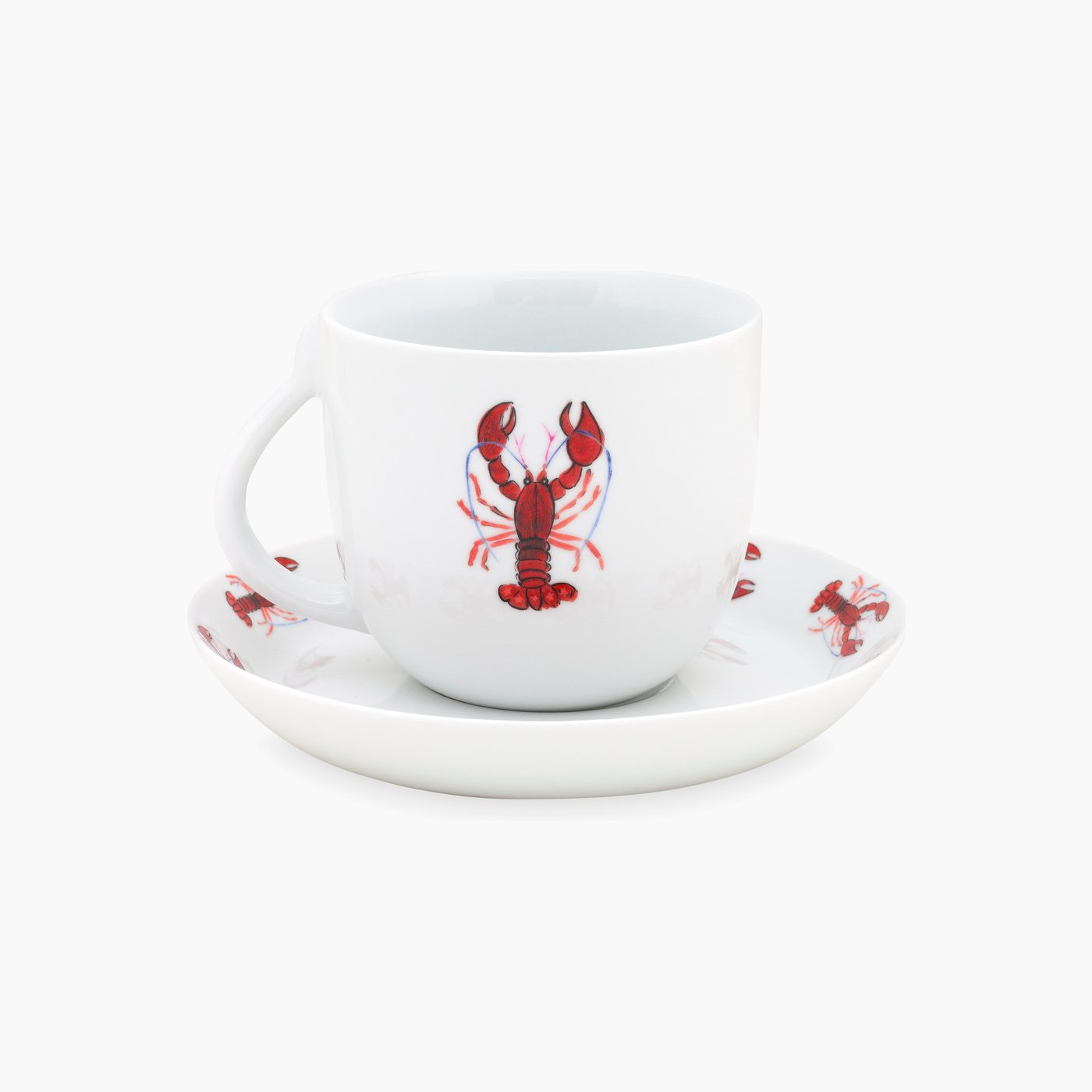 Φλυτζάνι και πιατάκι για Cappuccino Lobster