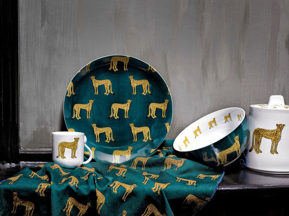 Φλυτζάνι και πιατάκι για Cappuccino Cheetah