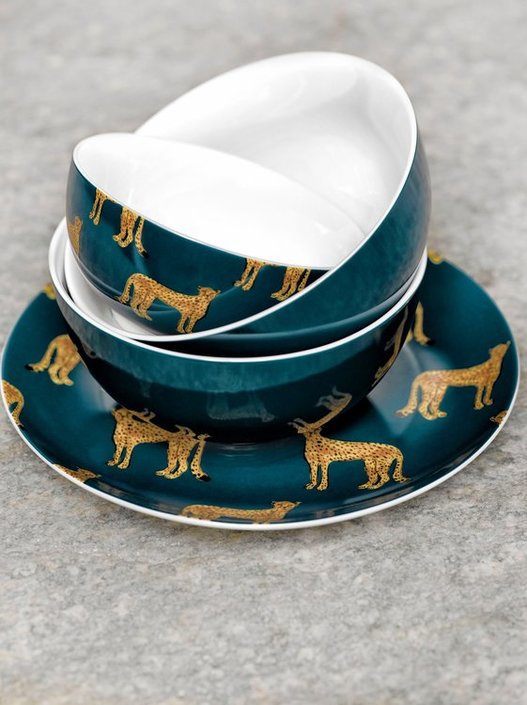 Φλυτζάνι και πιατάκι για Cappuccino Cheetah