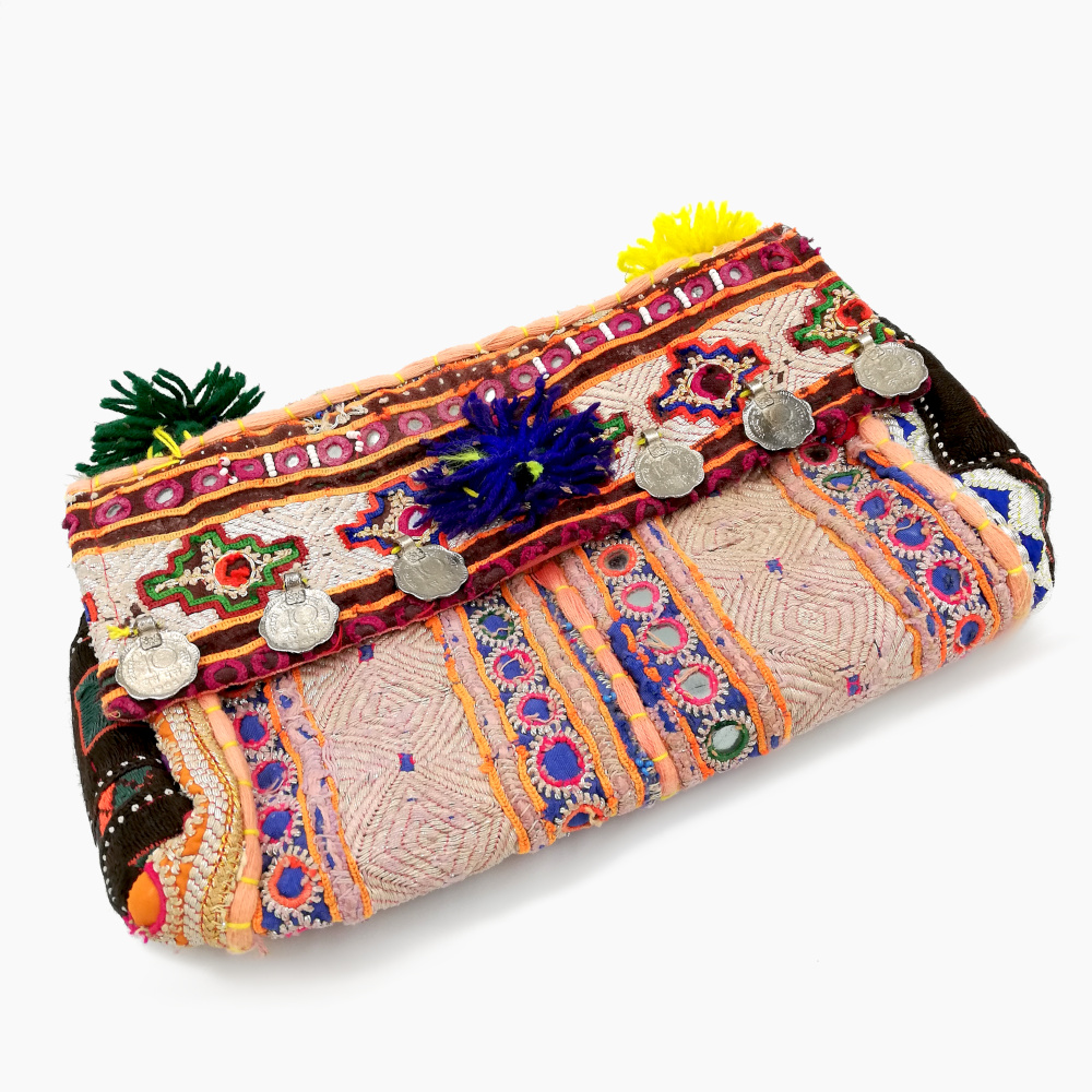 Brown & Orange Bag with Blue details