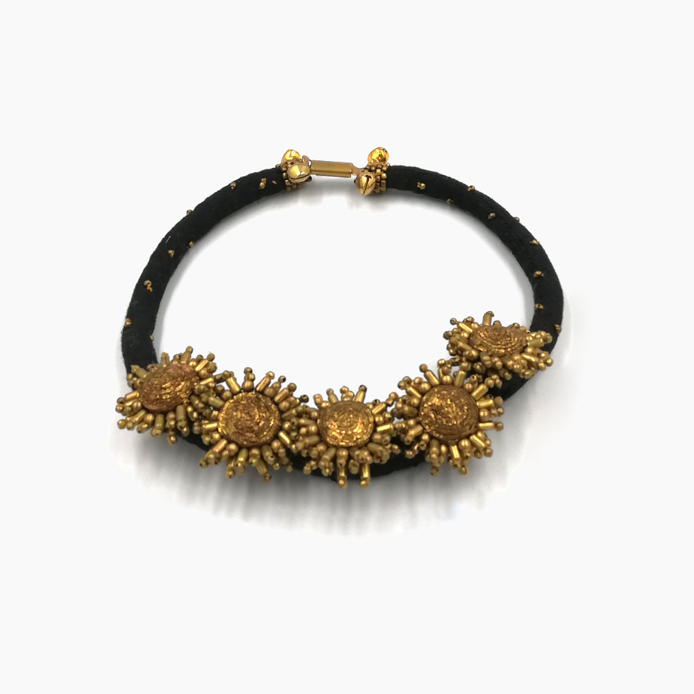 Black with Gold Metallic Elements